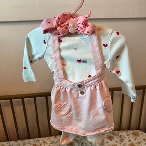 Carter's Baby girl pink hearts outfit